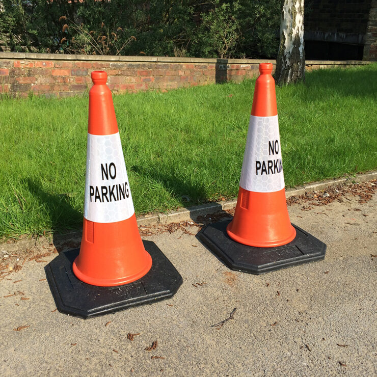 School safety road traffic cones