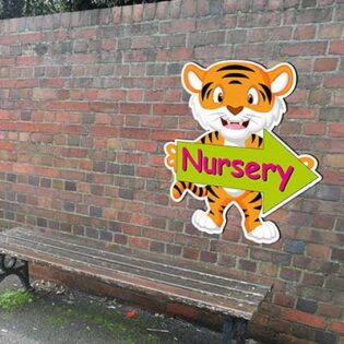 Custom Tiger Nursery Directional Sign