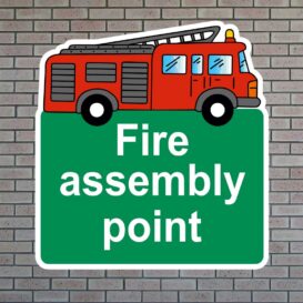 Fire Assembly Point Fire Engine Warning
