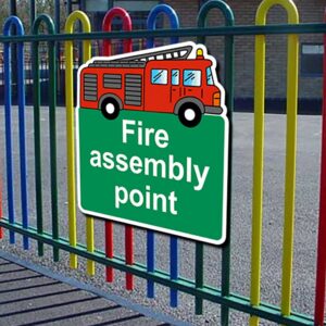 Fire Assembly Point Fire Engine Warning alternate image