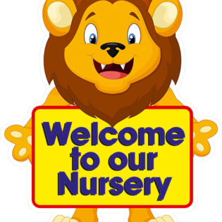Lion Animal Sign Welcome to our Nursery (Own Wording) alternate image