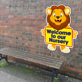 Lion Animal Sign Welcome to our Nursery (Own Wording)