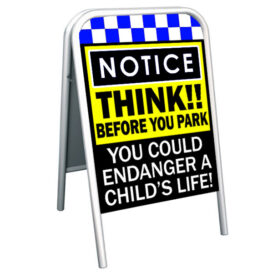 NOTICE THINK!! Pavement safety sign alternate image