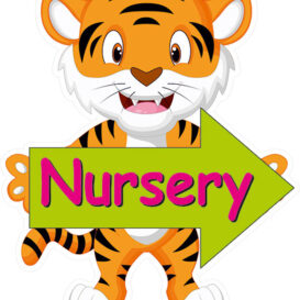 Custom Tiger Nursery Directional Sign alternate image