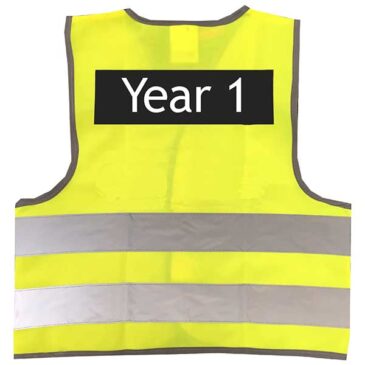 YELLOW-HI-VIS-BACK Children's Playground Vests