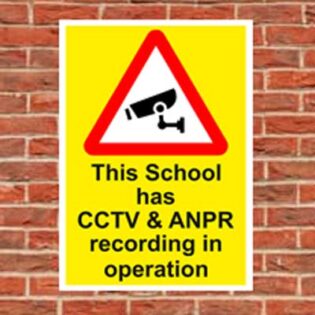 cctv and anpr recording sign