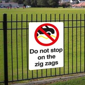 dontparkonthezigzags do not stop on the zig zags