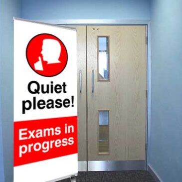 quietpleaseredlogo Quiet Exams
