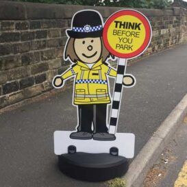 Police Officer Parking Buddy Kiddie Cut Out Pavement Sign alternate image