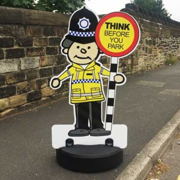 patrol-man patrol police man pavement sign