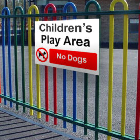 Children’s Play Area (No Dogs) Sign alternate image