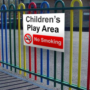 Children’s Play Area (No Smoking) Sign alternate image