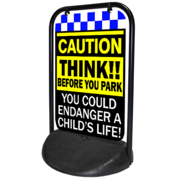 swinger-2 Swinging Pavement Child Safety Sign