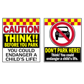 Traffic Cone Safety Message Road Pavement Sign alternate image