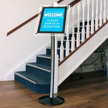 main-pic-welcome-board LED Reception Free Standing Display