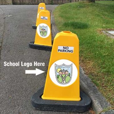 school-logo-cones Traffic Cones Logo