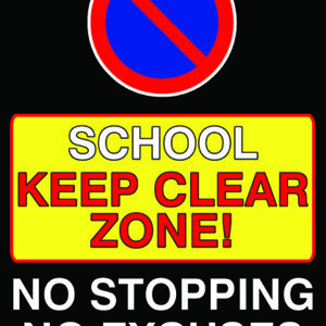 School Keep Clear Zone Sign alternate image