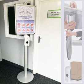 Hands Sanitising Reception / Office / Classroom Mobile Station