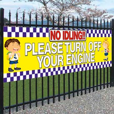 noidlingturnoff PVC Safety Banner
