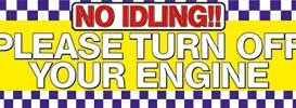 No Idling! Turn Off Your Engine Banner alternate image