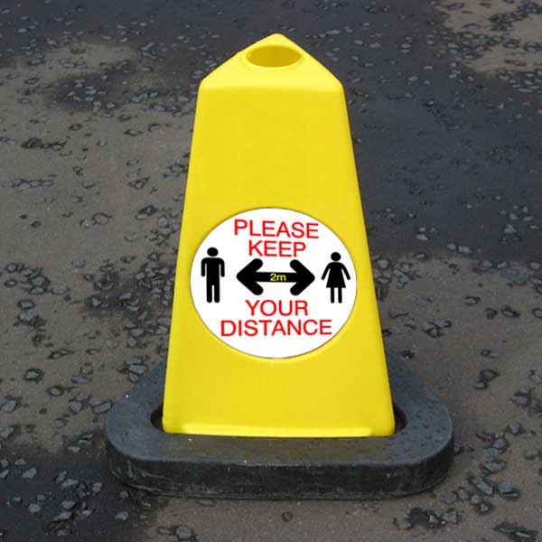 Keep Your Distance Safety Cones Signs2Schools
