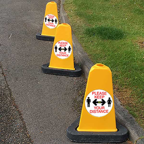Keep Your Distance Safety Cones Signs2Schools