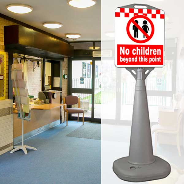 Free Standing Warning Message Sign Signs2Schools