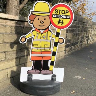 Traffic Patrol Buddies / Kiddie Cut Out Pavement Sign alternate image