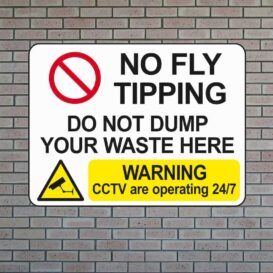 No Fly Tipping Sign