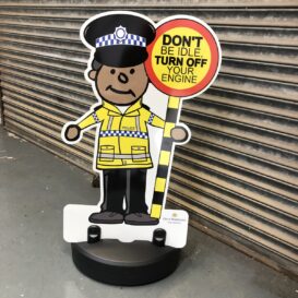Police Officer Parking Buddy Kiddie Cut Out Pavement Sign alternate image