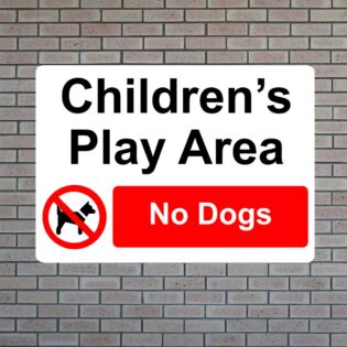 Children’s Play Area (No Dogs) Sign