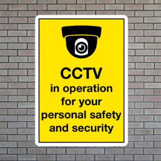CCTV in Operation Personal Safety Sign