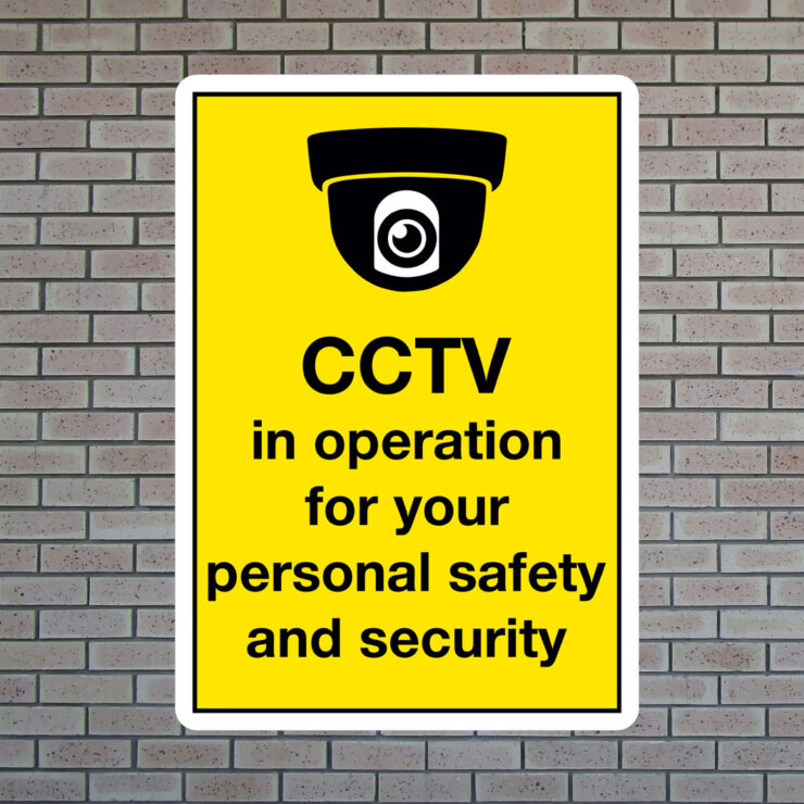 CCTV in operation personal safety sign