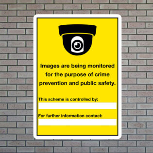 Images Are Being Monitored For Public Safety Sign