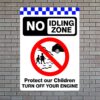 No Idling Zone Protect Children