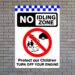No Idling (switch off engine) signs