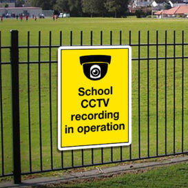 School CCTV Recording in Operation Sign alternate image