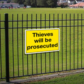 Thieves Will Be Prosecuted Sign alternate image