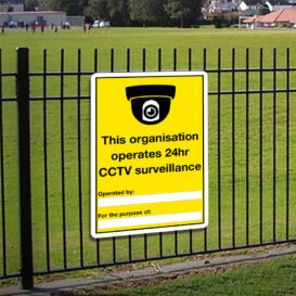 This Organisation Operates 24hr CCTV Sign alternate image