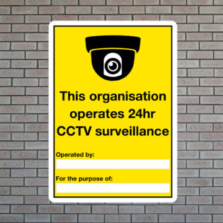 This Organisation Operates 24hr CCTV Sign