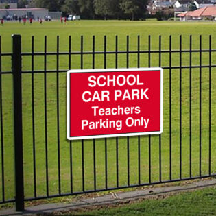 School Car Park Teachers Parking Only Sign alternate image