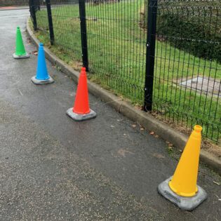 Coloured Traffic Cones