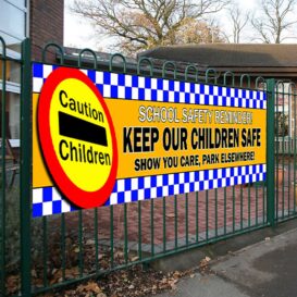 Keep Our Children Safe PVC Banner