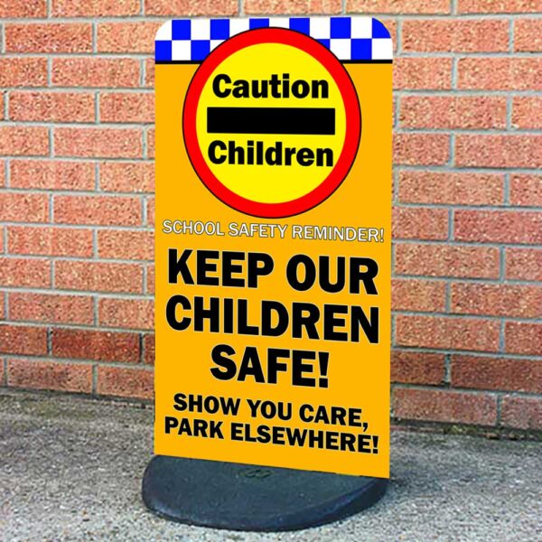 Caution Children Pavement Sign