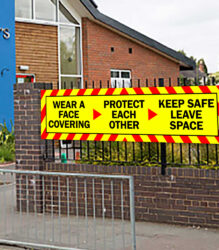 COVID-19 Protect Each Other – Keep Safe Leave Space – PVC Banner
