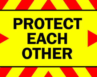 COVID-19 Protect Each Other - Keep Safe Leave Space - PVC Banner alternate image
