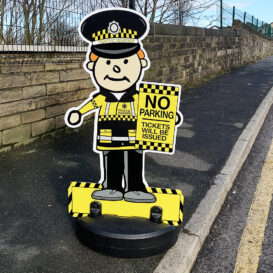 Traffic Warden Parking Buddy Officer - Kiddie Cut Out Pavement Sign