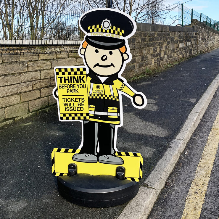 Traffic Warden Road Safety Kiddie Cut Out Pavement Sign