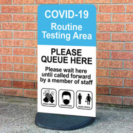 Covid19 Routine Testing Area Sign