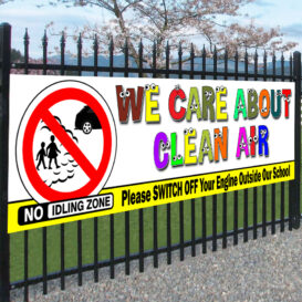 We Care About Clean Air - Child Safety PVC Banner